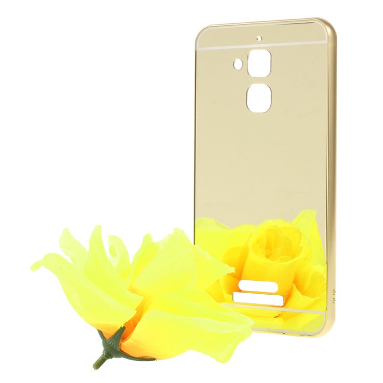 2-in-1 Slide-in Metal Frame Plastic Hard Phone Back Shell for Asus Zenfone 3 Max ZC520TL - Gold-4