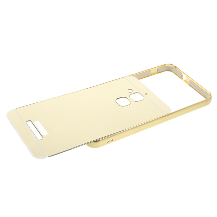 2-in-1 Slide-in Metal Frame Plastic Hard Phone Back Shell for Asus Zenfone 3 Max ZC520TL - Gold-7