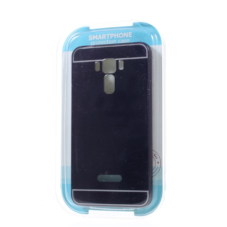 Metal Frame + Sliding Mirror-like PC Electroplating Back Case for Asus Zenfone 3 Laser ZC551KL - Black-10