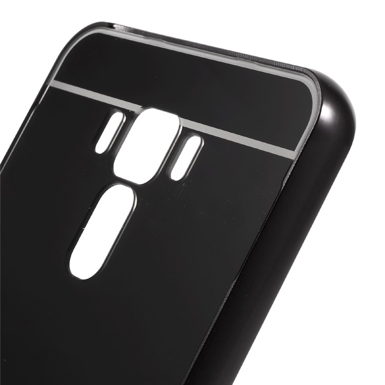 Metal Frame + Sliding Mirror-like PC Electroplating Back Case for Asus Zenfone 3 Laser ZC551KL - Black-5