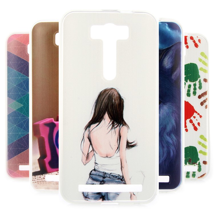 Pattern Printing TPU Case for Asus Zenfone 2 Laser ZE500KG ZE500KL 5.0-inch - Girl Sketch-2