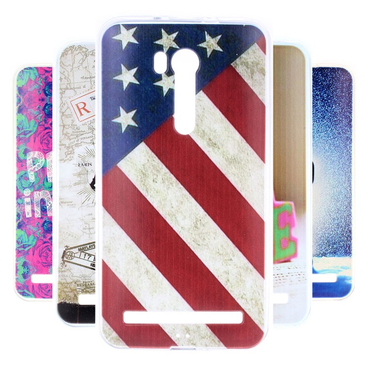 Patterned TPU Case for Asus ZenFone Go/Go TV ZB551KL - Retro American Flag-2