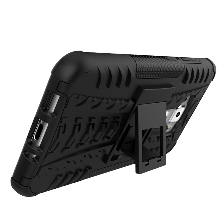 Anti-slip PC + TPU Hybrid Case with Kickstand for Asus Zenfone 3 ZE552KL - Black-6