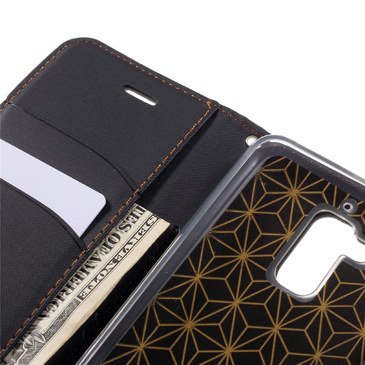 ROAR KOREA Twill Grain Leather Wallet Case for Asus Zenfone 3 Max ZC520TL - Black-10