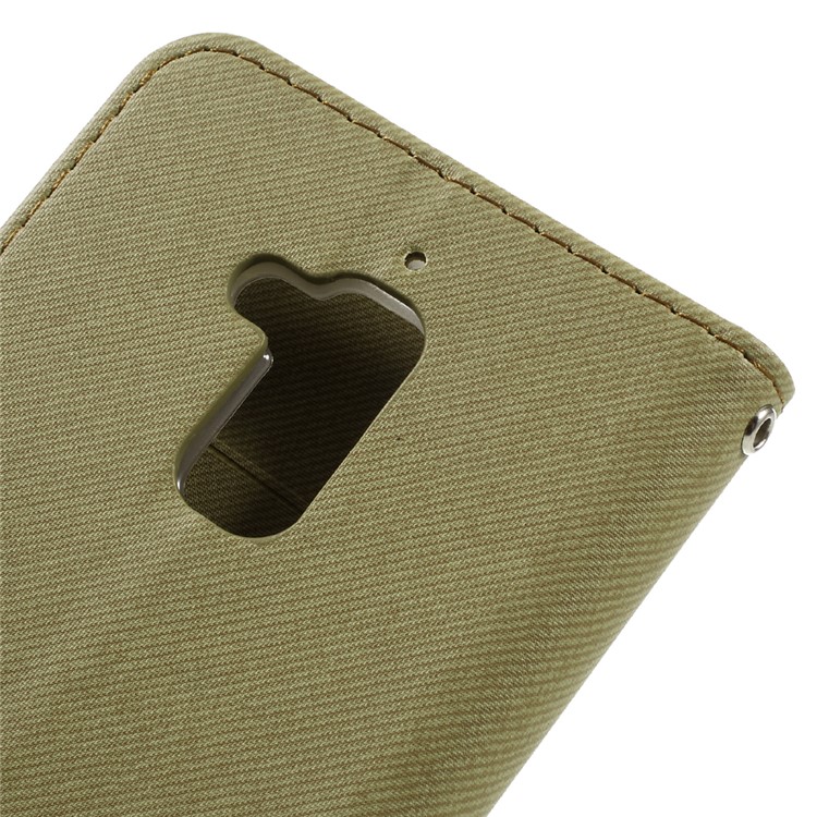ROAR KOREA Twill Grain Stand Leather Case for Asus Zenfone 3 Max ZC520TL - Khaki-8