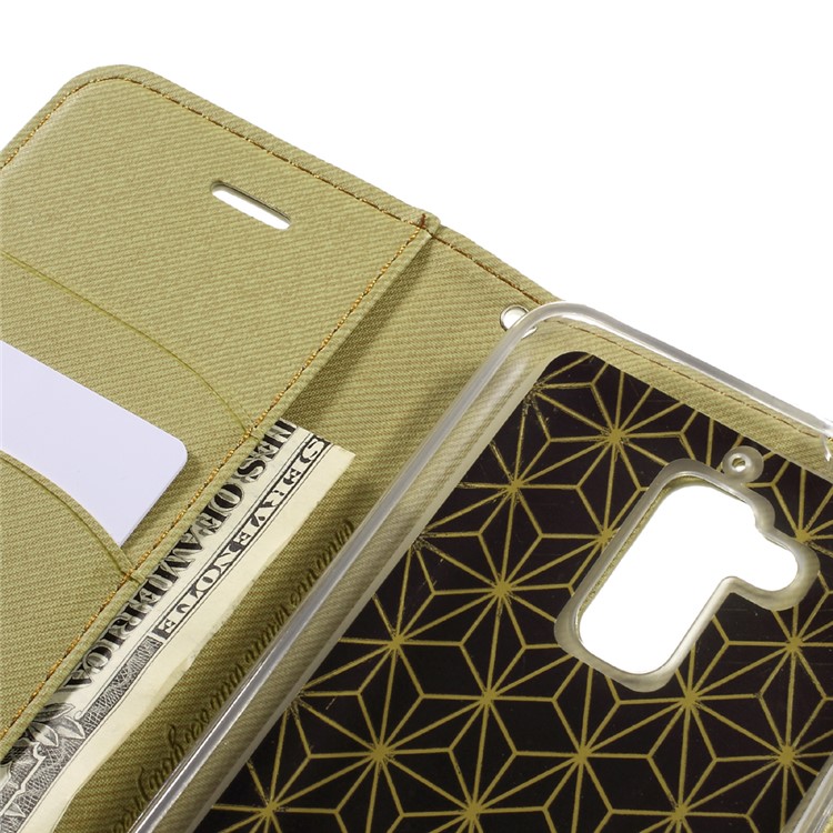 ROAR KOREA Twill Grain Stand Leather Case for Asus Zenfone 3 Max ZC520TL - Khaki-9