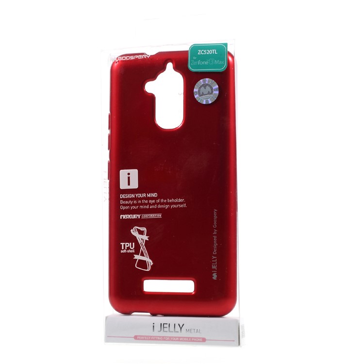 MERCURY GOOSPERY i JELLY TPU Protective Case for Asus Zenfone 3 Max ZC520TL - Red-6