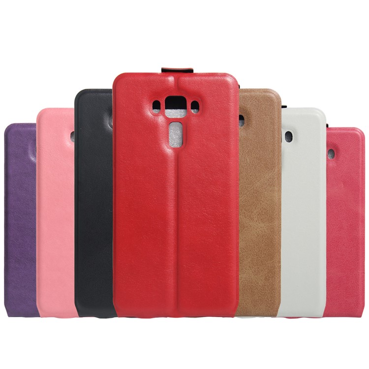 Crazy Horse Leather Vertical Case for Asus Zenfone 3 Laser ZC551KL - Black-5