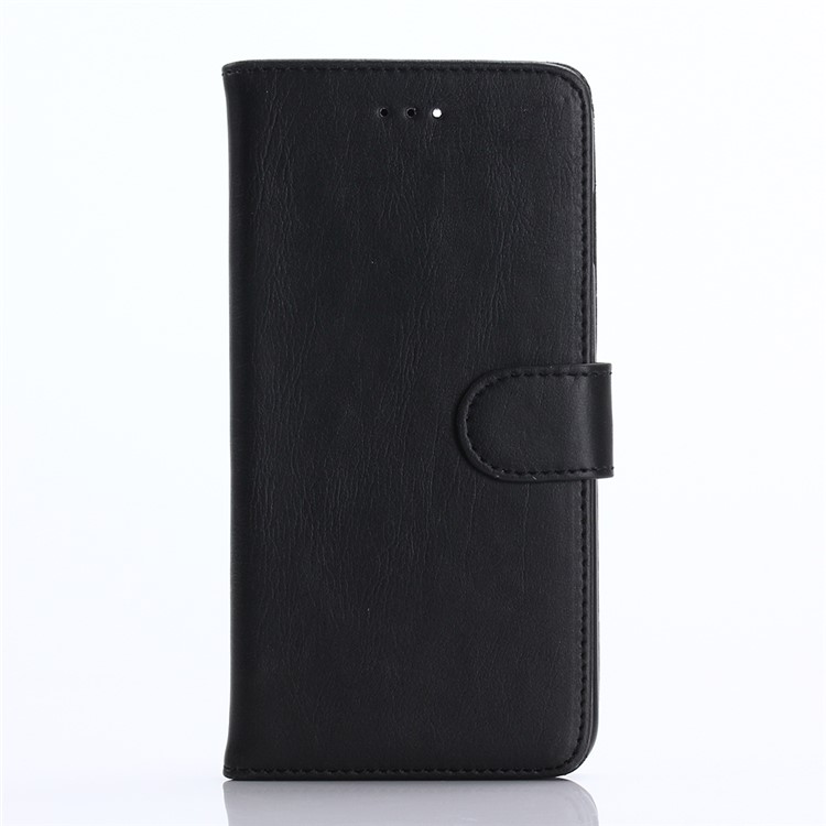 Retro Crazy Horse Wallet Leather Phone Case for Asus Zenfone 3 Deluxe ZS570KL - Black-1