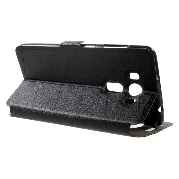 Window View Sand-like Leather Phone Case for Asus Zenfone 3 Deluxe ZS550KL 5.5 inch - Black-3
