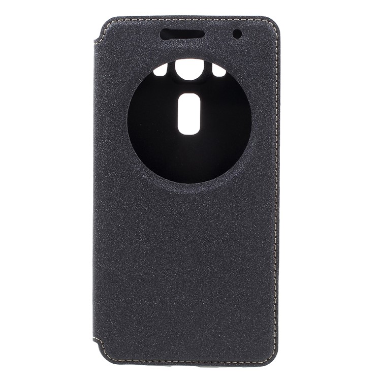 Sand-like View Window Leather Smart Case for Asus Zenfone 3 Deluxe ZS550KL 5.5 inch - Grey-3