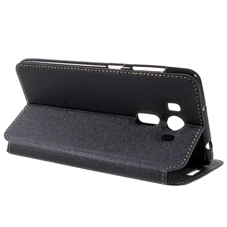 Sand-like View Window Leather Smart Case for Asus Zenfone 3 Deluxe ZS550KL 5.5 inch - Grey-5