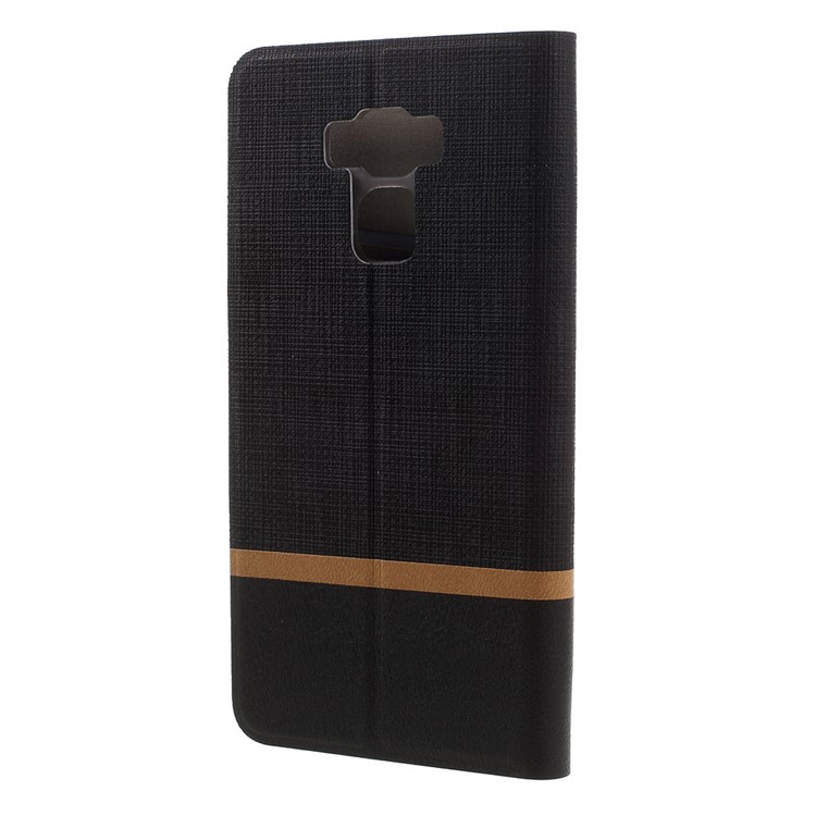 Cross Texture Leather Card Holder Case for Asus Zenfone 3 Max ZC553KL - Black-2