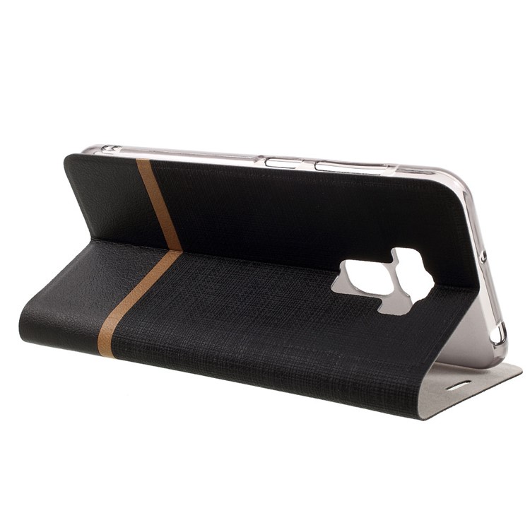 Cross Texture Leather Card Holder Case for Asus Zenfone 3 Max ZC553KL - Black-5