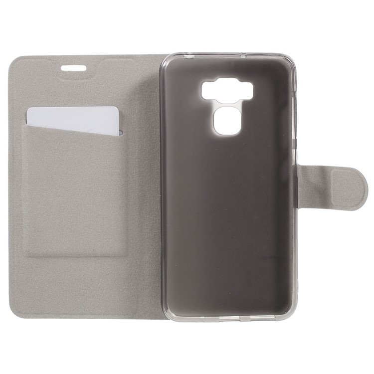 Crazy Horse Leather Card Slot Stand Case for Asus Zenfone 3 Max ZC553KL - Black-5
