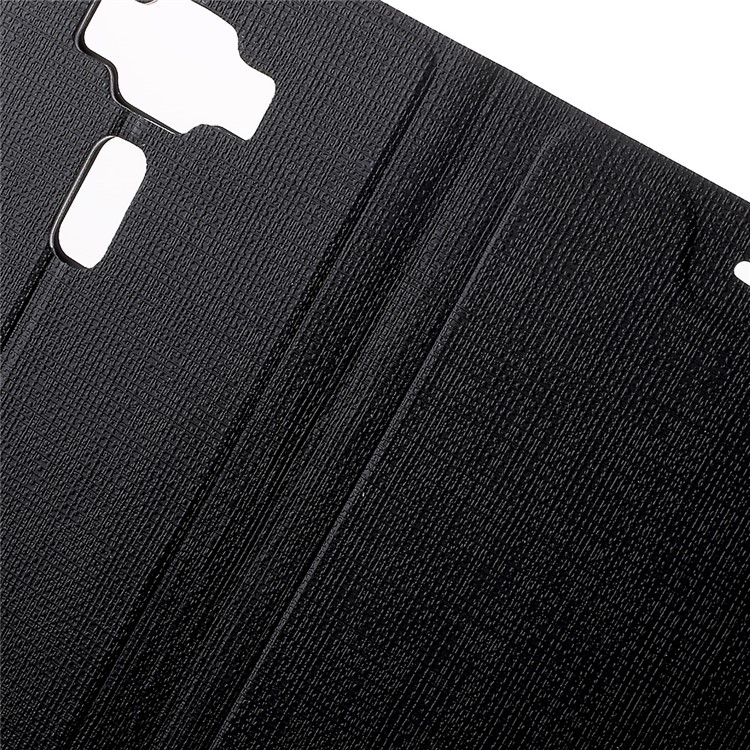 Cross Texture Leather Stand Case for Asus Zenfone 3 Deluxe ZS550KL 5.5 Built-in Steel Sheet - Black-6
