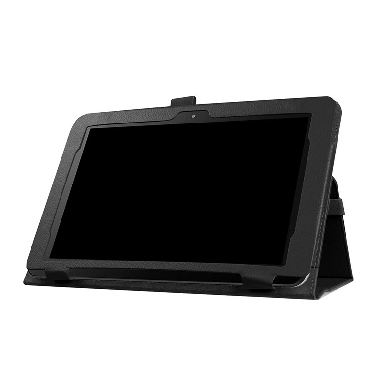 Litchi Leather Stand Case for ASUS Transformer Book T101HA Tablet and Keyboard - Black-4