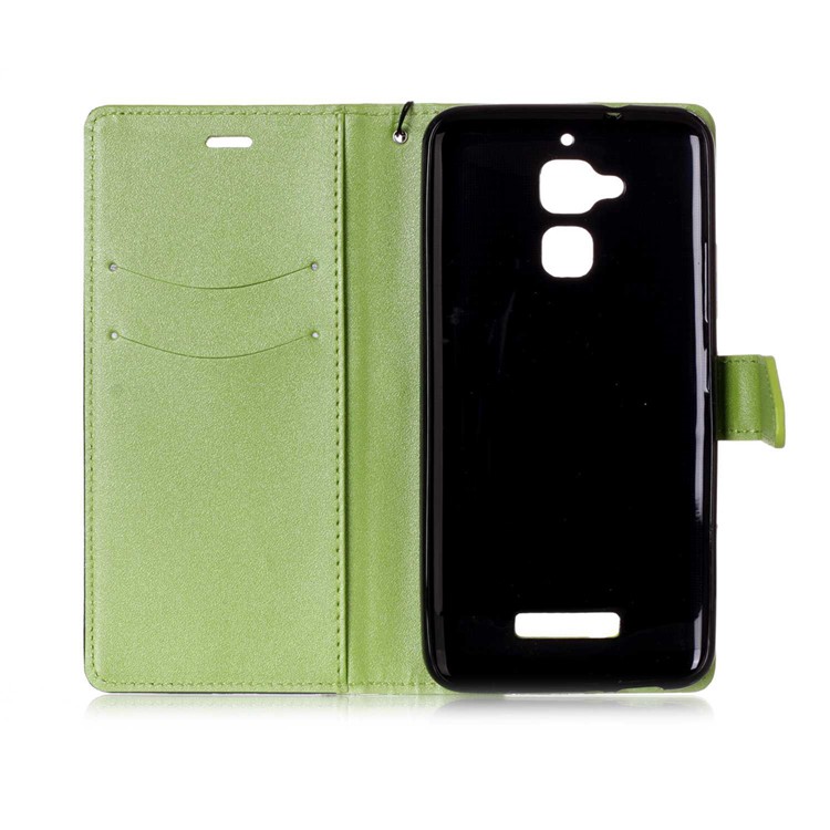 Bi-color Splicing Leather Mobile Casing Wallet for Asus Zenfone 3 Max ZC520TL - Green-3