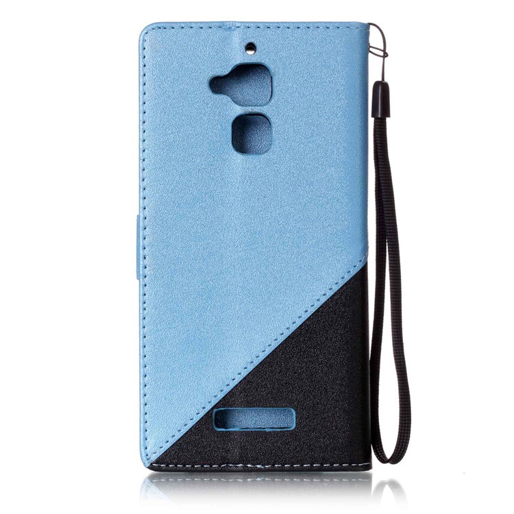 Bi-color Splicing Leather Card Slots Case for Asus Zenfone 3 Max ZC520TL - Baby Blue-2