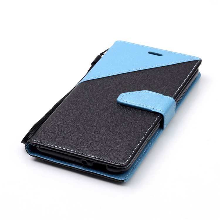 Bi-color Splicing Leather Card Slots Case for Asus Zenfone 3 Max ZC520TL - Baby Blue-5