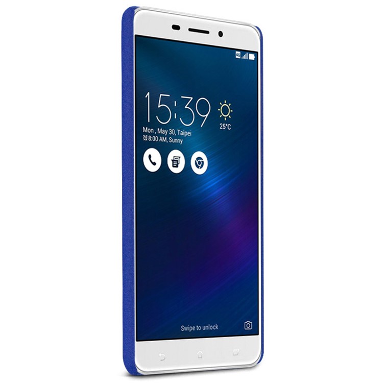 IMAK Ring Holder Grip Matte PC Cover for Asus Zenfone 3 Max ZC553KL - Blue-4