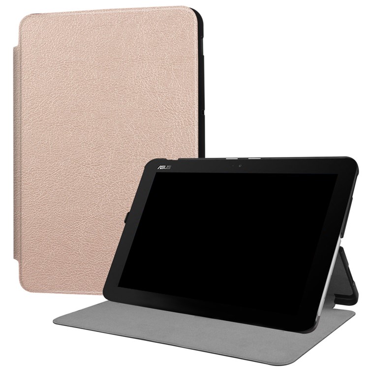 Leather Protective Case with Stand for Asus Transformer Mini T102HA - Gold-1