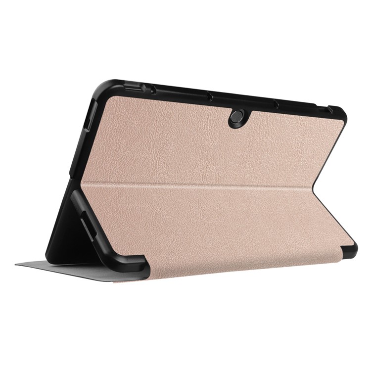 Leather Protective Case with Stand for Asus Transformer Mini T102HA - Gold-4