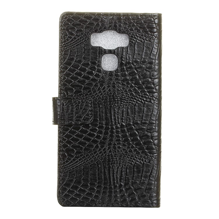 Crocodile Texture Leather Wallet Case for Asus Zenfone 3 Max ZC553KL - Black-2
