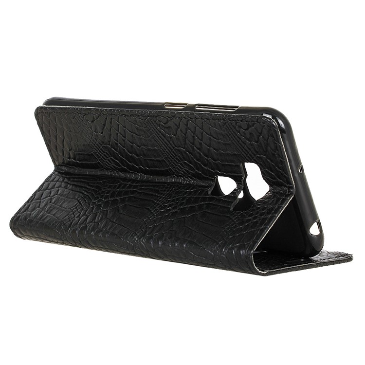 Crocodile Texture Leather Wallet Case for Asus Zenfone 3 Max ZC553KL - Black-5