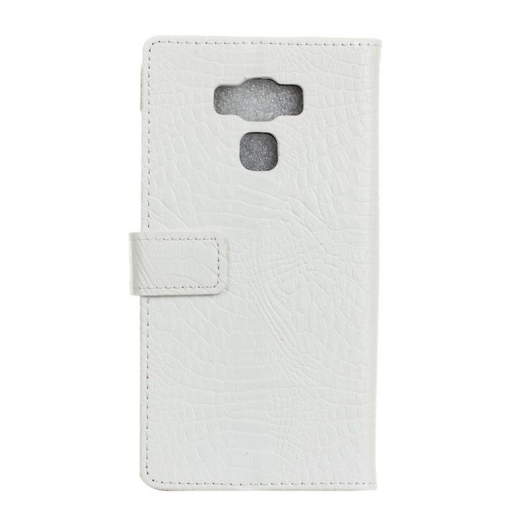 Crocodile Texture Leather Wallet Flip Case for Asus Zenfone 3 Max ZC553KL - White-2