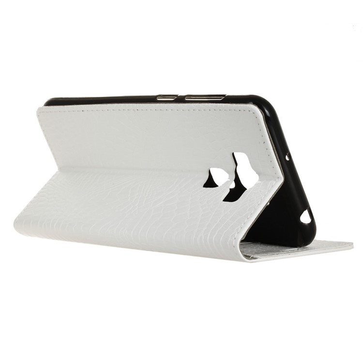 Crocodile Texture Leather Wallet Flip Case for Asus Zenfone 3 Max ZC553KL - White-5