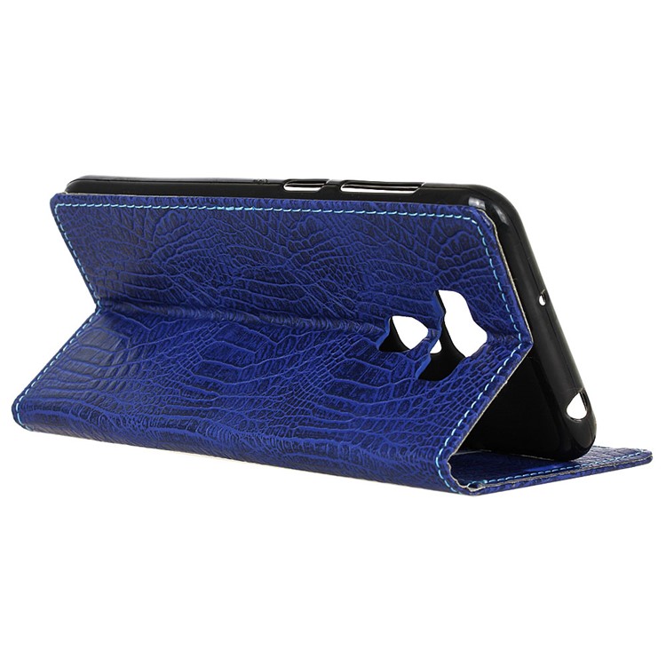Crocodile Texture Leather Wallet Mobile Case for Asus Zenfone 3 Max ZC553KL - Dark Blue-5