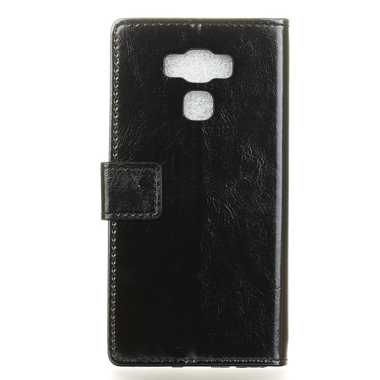 Crazy Horse Texture Leather Wallet Phone Case for Asus Zenfone 3 Max ZC553KL - Black-2