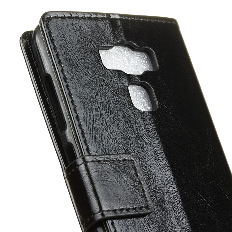 Crazy Horse Texture Leather Wallet Phone Case for Asus Zenfone 3 Max ZC553KL - Black-7