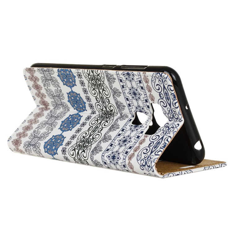 Patterned Leather Wallet Case Accessory for Asus Zenfone 3 Max ZC553KL - Ethnic Pattern-4