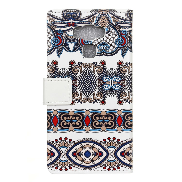 Patterned Leather Wallet Protective Case for Asus Zenfone 3 Max ZC553KL - Arabic Floral Pattern-2