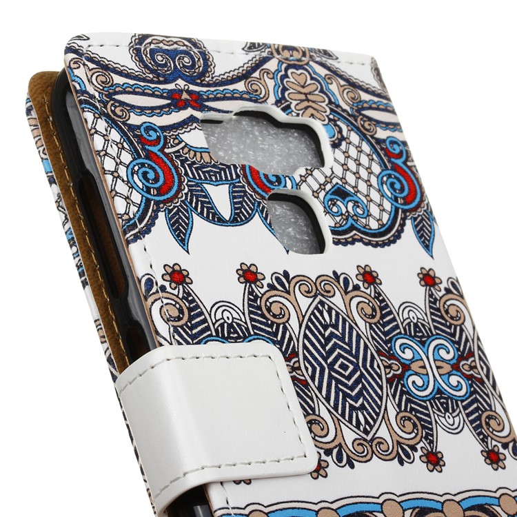 Patterned Leather Wallet Protective Case for Asus Zenfone 3 Max ZC553KL - Arabic Floral Pattern-3