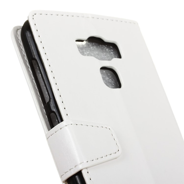 Crazy Horse Wallet Leather Stand Cover for Asus Zenfone 3 Max ZC553KL - White-7