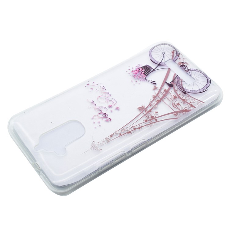 Pattern Printing TPU Shell Case for Asus Zenfone 3 Max ZC520TL - Eiffel Tower and Bicycle-3