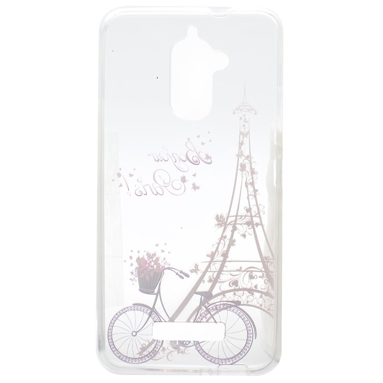 Pattern Printing TPU Shell Case for Asus Zenfone 3 Max ZC520TL - Eiffel Tower and Bicycle-4