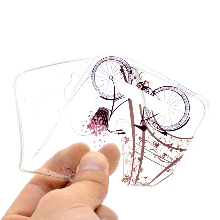 Pattern Printing TPU Shell Case for Asus Zenfone 3 Max ZC520TL - Eiffel Tower and Bicycle-5