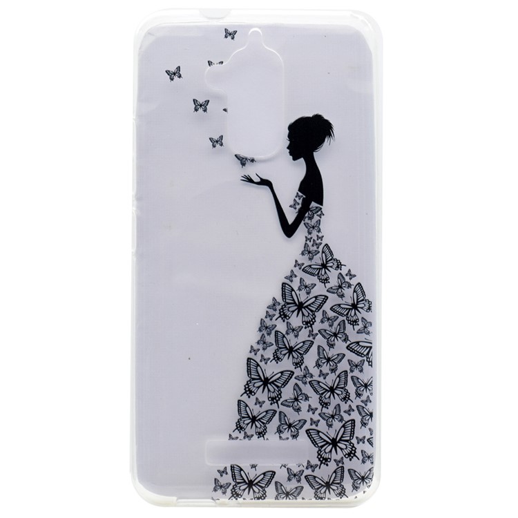 Pattern Printing TPU Case Accessory for Asus Zenfone 3 Max ZC520TL - Butterfly Girl-1