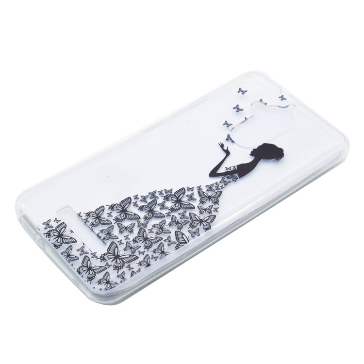Pattern Printing TPU Case Accessory for Asus Zenfone 3 Max ZC520TL - Butterfly Girl-2