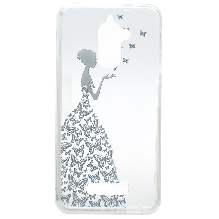 Pattern Printing TPU Case Accessory for Asus Zenfone 3 Max ZC520TL - Butterfly Girl-4