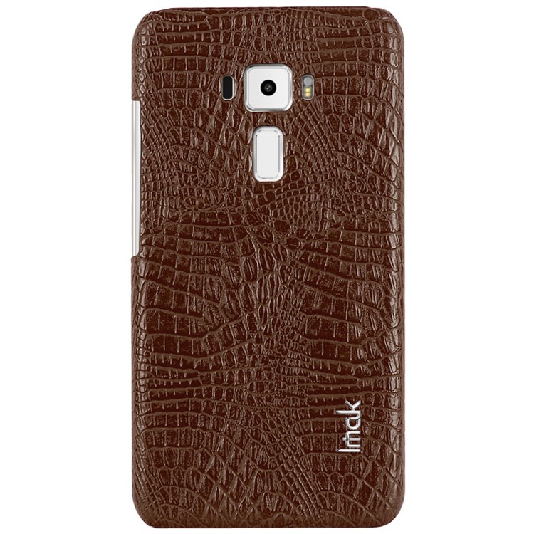 IMAK Ruiyi Series Crocodile Texture Leather Coated PC Hard Back Cover for Asus Zenfone 3 ZE520KL - Brown-6