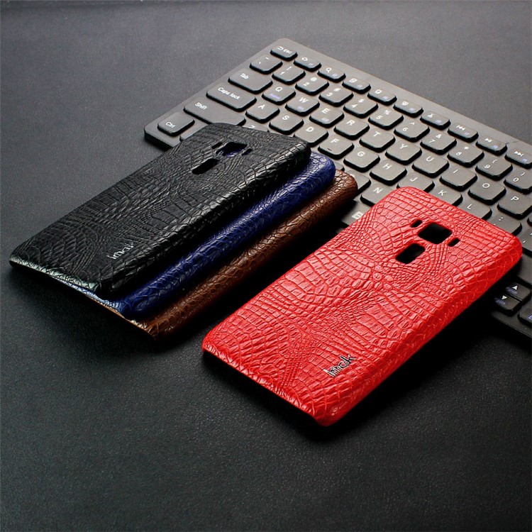 IMAK Ruiyi Series Crocodile Texture Leather Coated PC Hard Back Cover for Asus Zenfone 3 ZE520KL - Brown-7