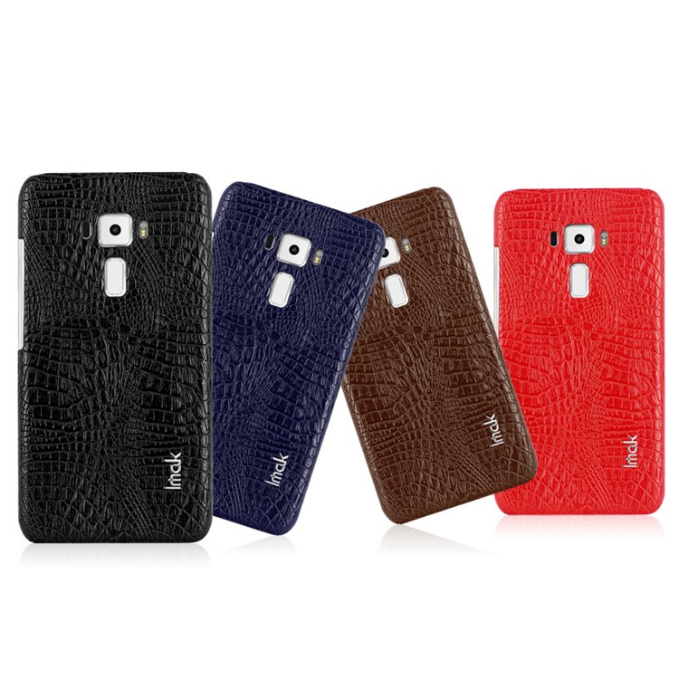 IMAK Ruiyi Series Crocodile Texture Leather Coated PC Phone Case for Asus Zenfone 3 ZE552KL - Black-10