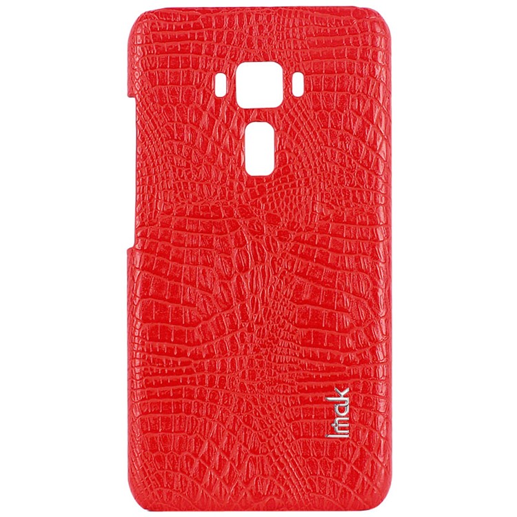 IMAK Ruiyi Series Crocodile Texture Leather Coated PC Hard Cover for Asus Zenfone 3 ZE552KL - Red-3
