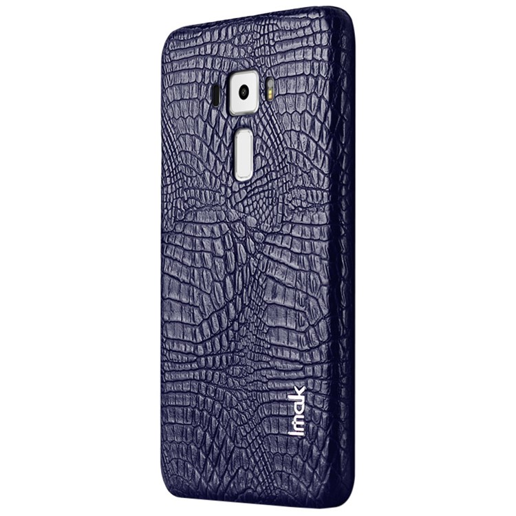 IMAK Ruiyi Series Crocodile Texture Leather Coated Plastic Back Case for Asus Zenfone 3 ZE552KL - Blue-2