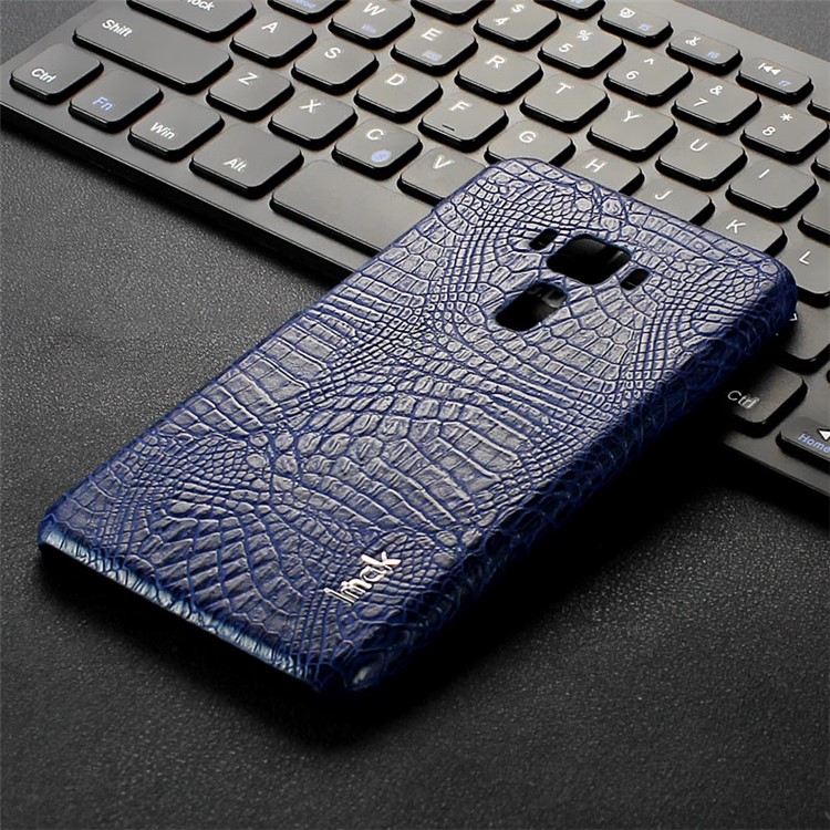 IMAK Ruiyi Series Crocodile Texture Leather Coated Plastic Back Case for Asus Zenfone 3 ZE552KL - Blue-8